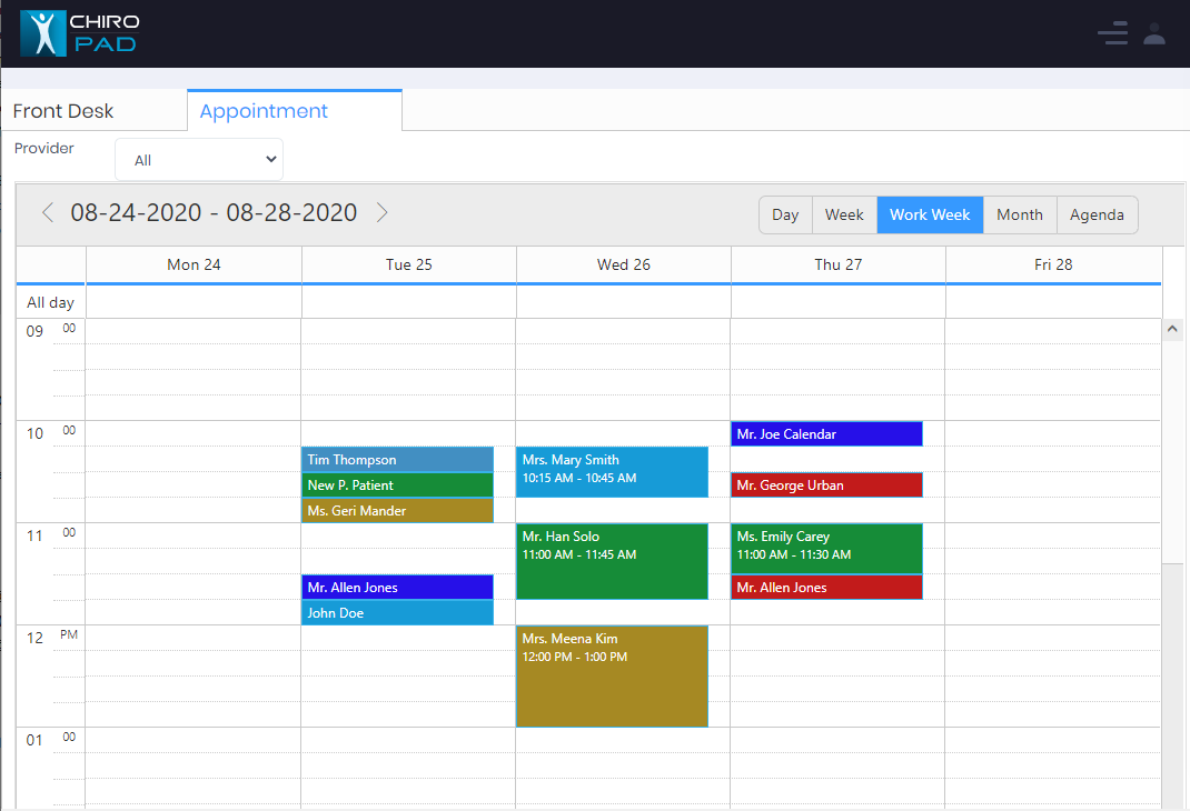 ChiroPad Scheduler